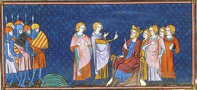 Henrique I de Inglaterra recebendo enviados franceses perto de Gisors, Crónicas de Saint-Denis, 1332-50 (38750784602) de Georgia Levan Ramishvili from Tbilisi