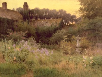 Onde o jardim esquecido dorme (óleo sobre tela) de Georgina M. de l