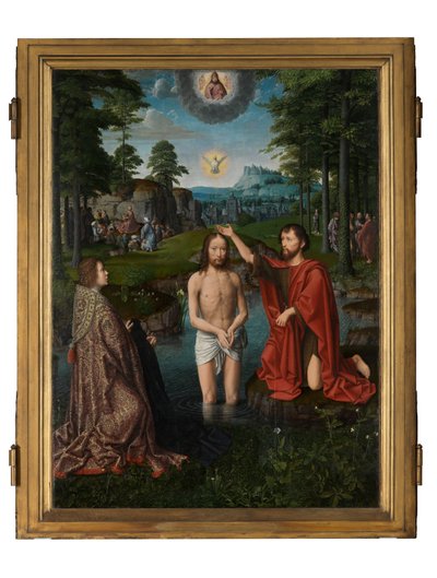 O Baptismo de Cristo, c.1502-08 (óleo sobre painel) de Gerard David