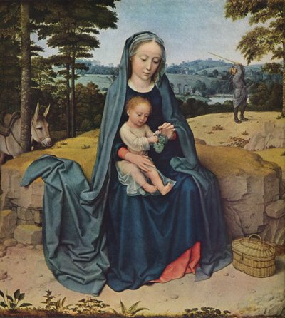 O resto da fuga para o Egito, c1510 de Gerard David