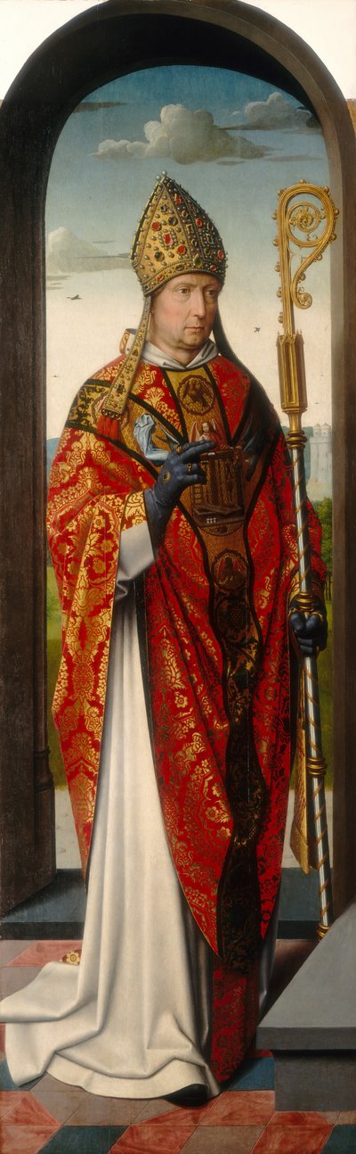 O Retábulo de Santa Ana: São Nicolau [painel esquerdo], c. 15001520 de Gerard David