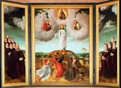 A Transfiguração de Cristo (óleo sobre madeira) de Gerard David