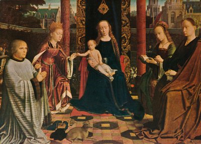 A Virgem e o Menino com Santos e Doador, 1510, 1909 de Gerard David