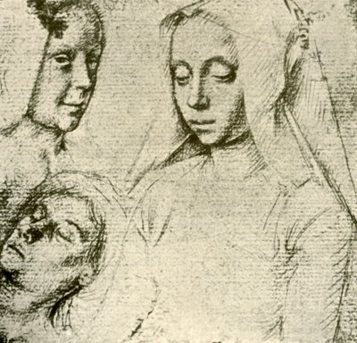 Três mulheres chefes, final do século XV-início do século XVI, 1908. de Gerard David