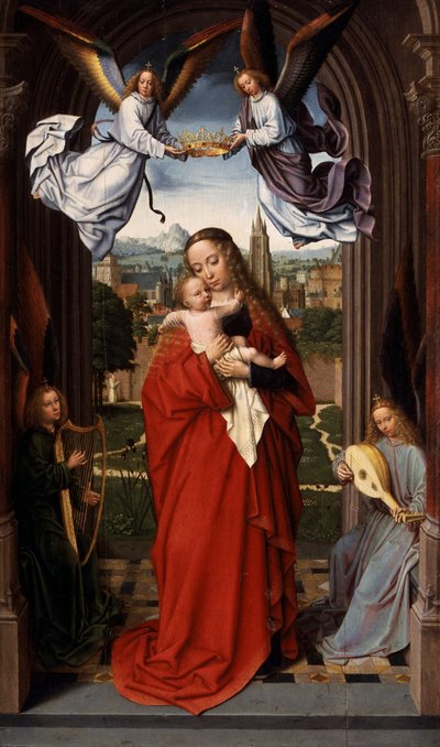 Virgem e Menino com quatro anjos de Gerard David