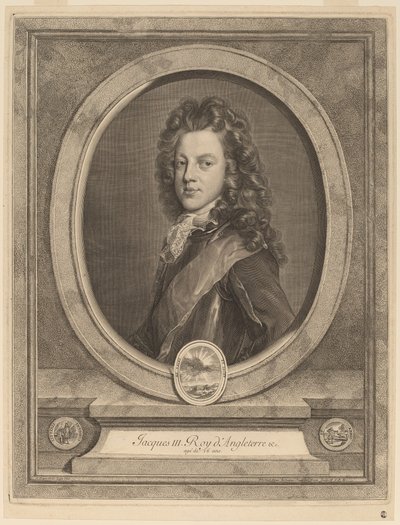 Jaime III, Príncipe de Gales de Gerard Edelinck after François de Troy
