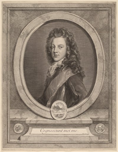 Jaime III, Príncipe de Gales de Gerard Edelinck after François de Troy