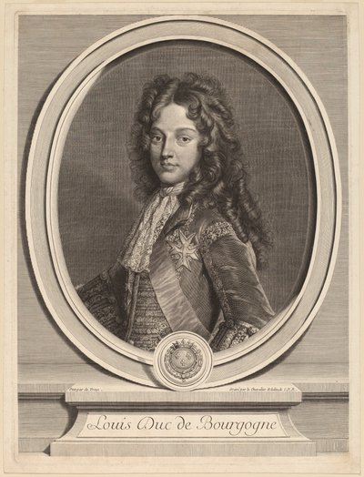 Louis, Duke of Burgundy de Gerard Edelinck after François de Troy