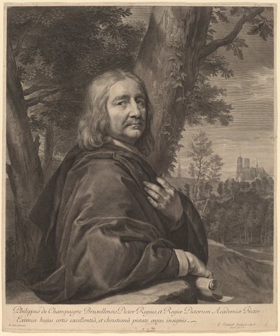 Filipe de Champagne de Gerard Edelinck after Philippe de Champaigne