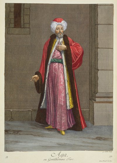 Aga, ou cavalheiro turco de Gerard Jean Baptiste Scotin
