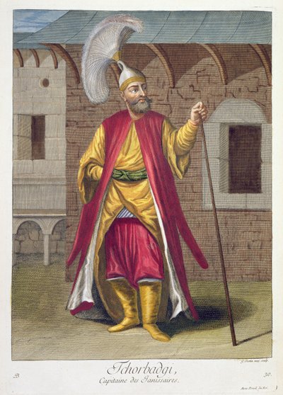 Tchorbadji, capitão dos janízaros, século XVIII de Gerard Jean Baptiste Scotin