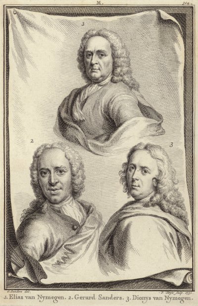 Retratos de Elias de Nijmegen, Gerard Sanders e Dionys de Nijmegen de Gerard Sanders