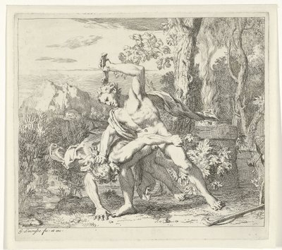 Caim mata Abel Cenas de Gênesis de Gerard de Lairesse