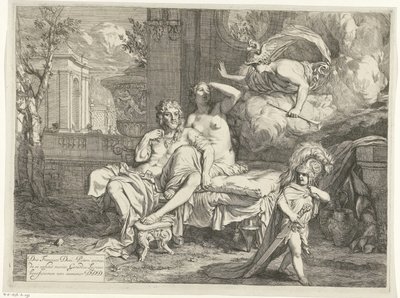 Mercúrio ordena a Calypso que deixe Odisseu sair de Gerard de Lairesse