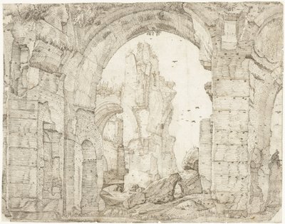 Ruínas dos banhos termais de Caracalla, Roma de Gerard ter Borch (I)