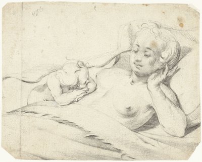 Vênus na cama com Cupido assistindo de Gerard ter Borch (I)