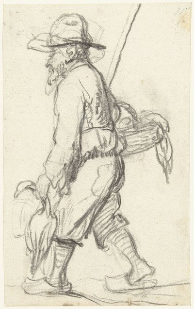 Caçador com um cesto de patos de Gerard ter Borch (II) (possibly)