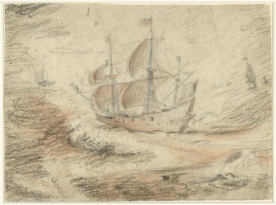 Veleiro no mar de Gerard ter Borch (II) (possibly)