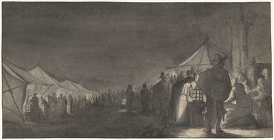 O Melkmarkt em Zwolle, à noite de Gerard ter Borch (II)