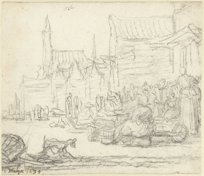 carretel de placa de mercado de Gerard ter Borch (II)