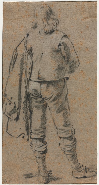 Um homem de pé visto de costas de Gerard ter Borch