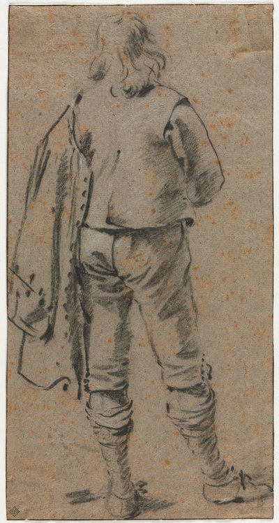 Um homem visto de trás, c. 1630 de Gerard ter Borch