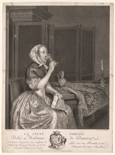 Bebendo um brinde. de Gerard ter Borch