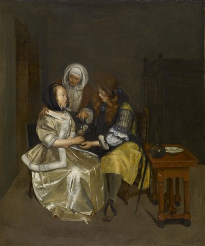 Um copo de limonada, c.1664 de Gerard ter Borch