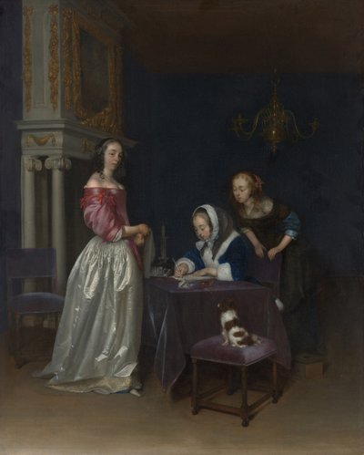 Curiosidade, c.1660-62 de Gerard ter Borch