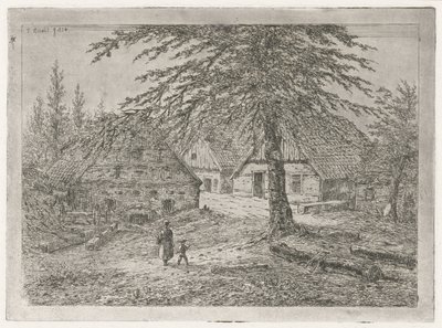 curral A serraria em Bentheim de Gerardus Emaus de Micault