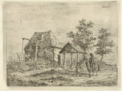 Cavalaria na fazenda O artilheiro a cavalo e o fazendeiro de Gerardus Emaus de Micault