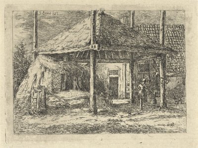 Palheiro Telhado de um palheiro em Pernis de Gerardus Emaus de Micault