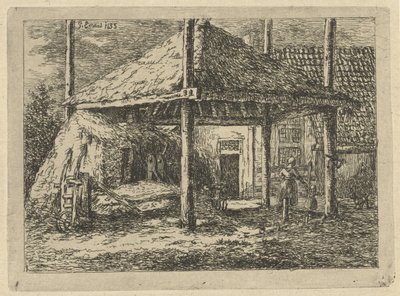 Palheiro Telhado de um palheiro em Pernis de Gerardus Emaus de Micault