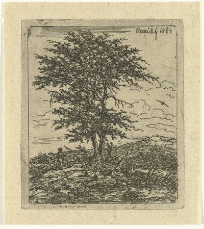 Paisagem com carvalho e caçador
Os carvalhos de Gerardus Emaus de Micault