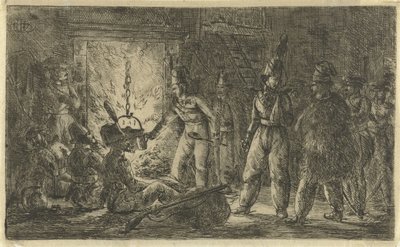 Soldados pelo fogo Os cossacos na fazenda de Gerardus Emaus de Micault