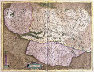 Alsace, norte da França (gravura de Gerardus Mercator