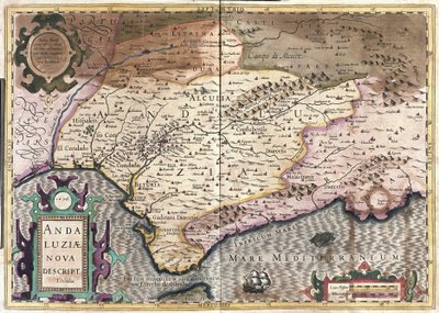 Andaluzia, Espanha (gravura de Gerardus Mercator