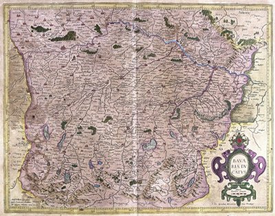 Baviera, Alemanha (gravura de Gerardus Mercator