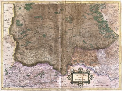 Bayern, Alemanha (gravura de Gerardus Mercator