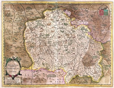 Bourbonnais, França (gravura de Gerardus Mercator