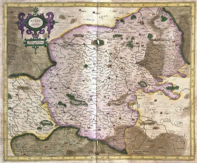 Bourges (vale do Loire), França (gravura de Gerardus Mercator