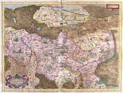 Brandenburg e Berlim, Alemanha (gravura de Gerardus Mercator