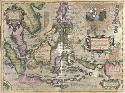 Índia Oriental com Bornéu e Filipinas (gravura de Gerardus Mercator
