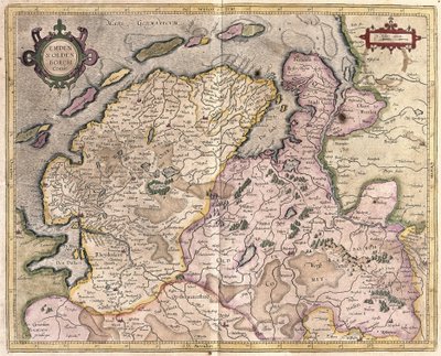Emden e Oldenburg, Alemanha (gravura de Gerardus Mercator