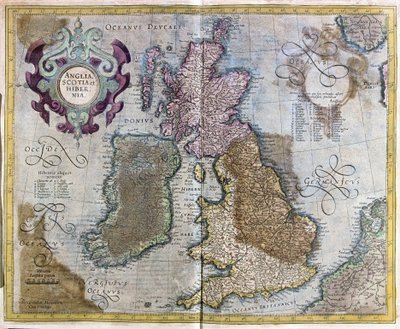 Inglaterra, Escócia e Irlanda de Gerardus Mercator