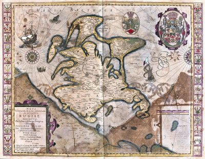 Isle of Rugen, Alemanha (gravura de Gerardus Mercator
