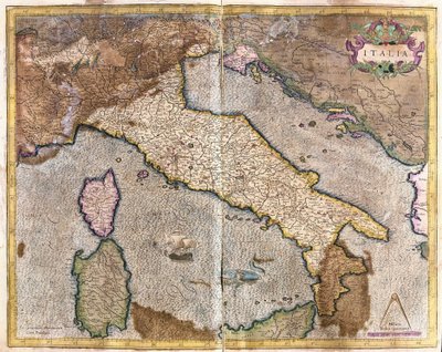 Itália (gravura de Gerardus Mercator