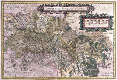 Liege, Bélgica (gravura de Gerardus Mercator