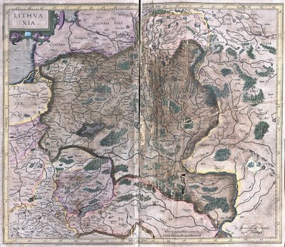 Lituânia (gravura de Gerardus Mercator