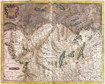 Norte de Itália (gravura de Gerardus Mercator